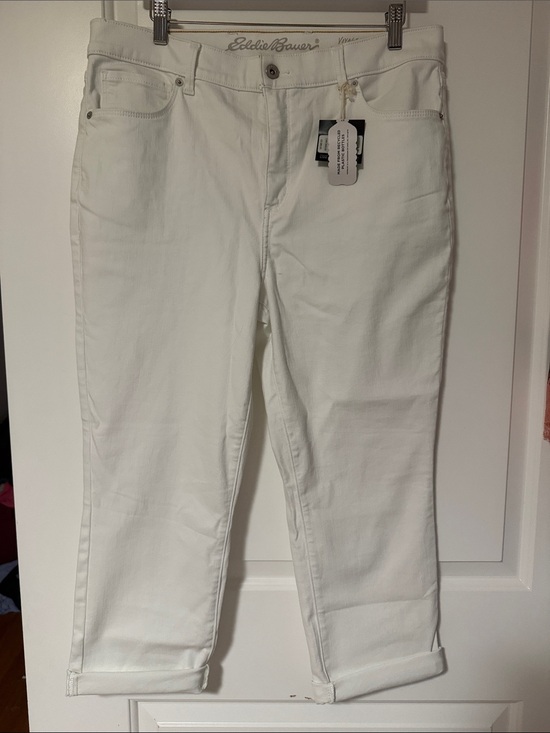 Eddie Bauer Denim - Eddie Bauer White Cropped Slim Jeans